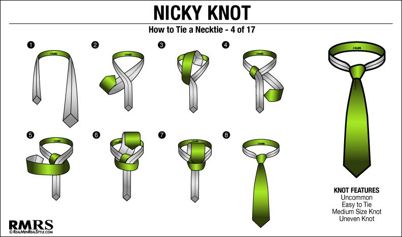 how to tie a tie: Nicky knot