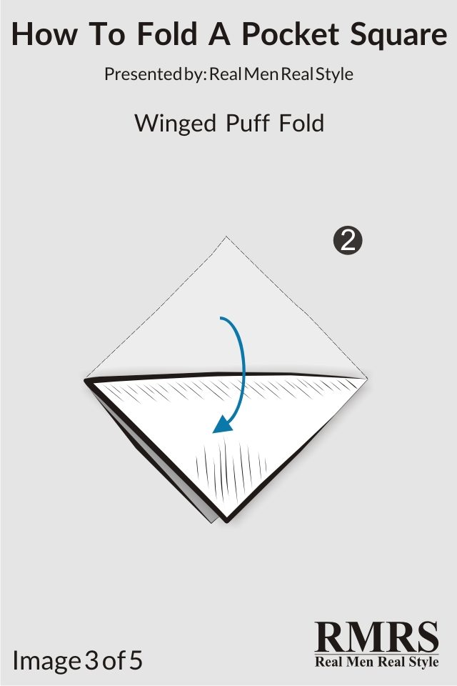 Winged Puff Pocket Square Fold image 3