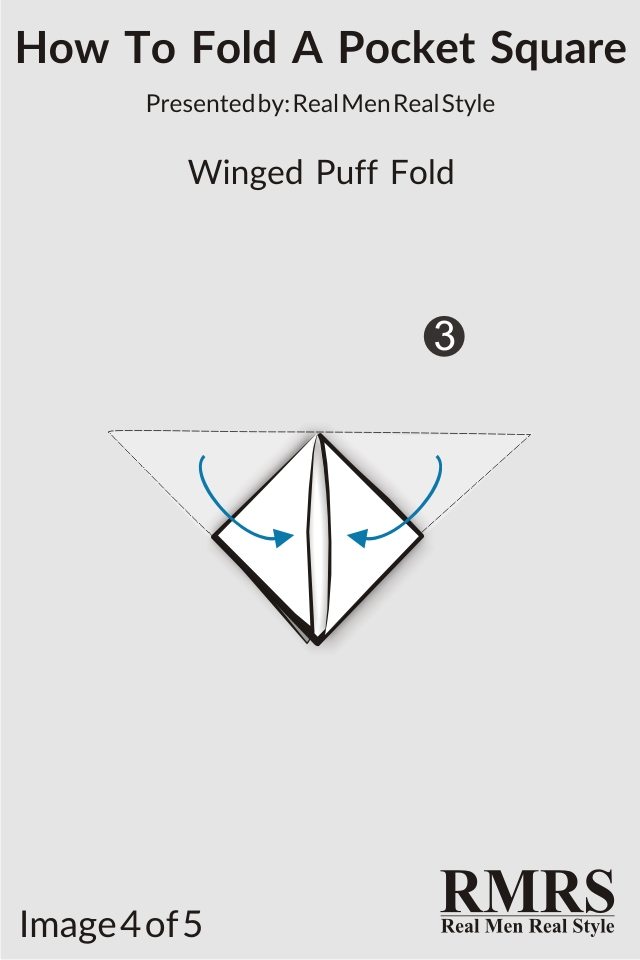 Winged Puff Pocket Square Fold image 4