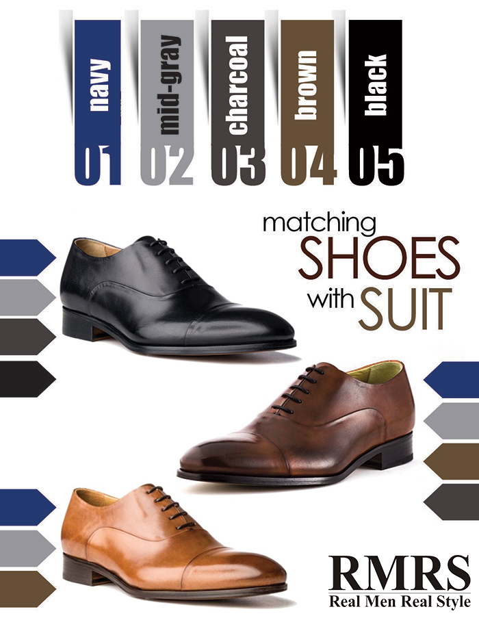 shoes with a suit infographic