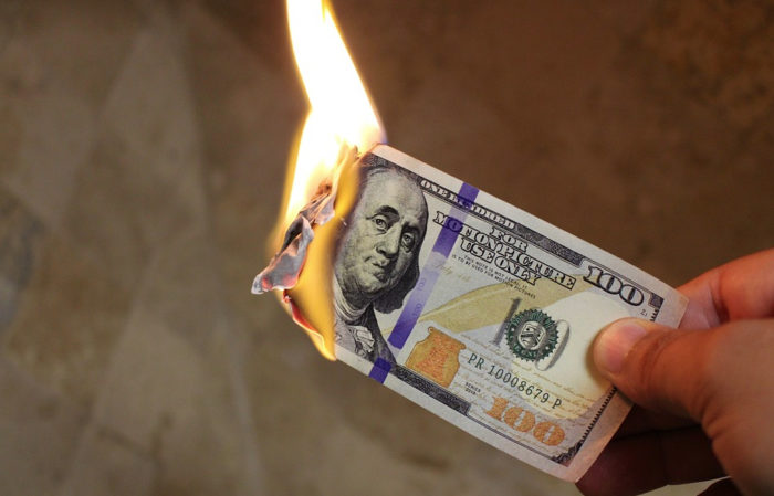 burning money