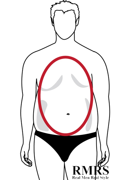 Oval Or 'Apple' Male Body Shape