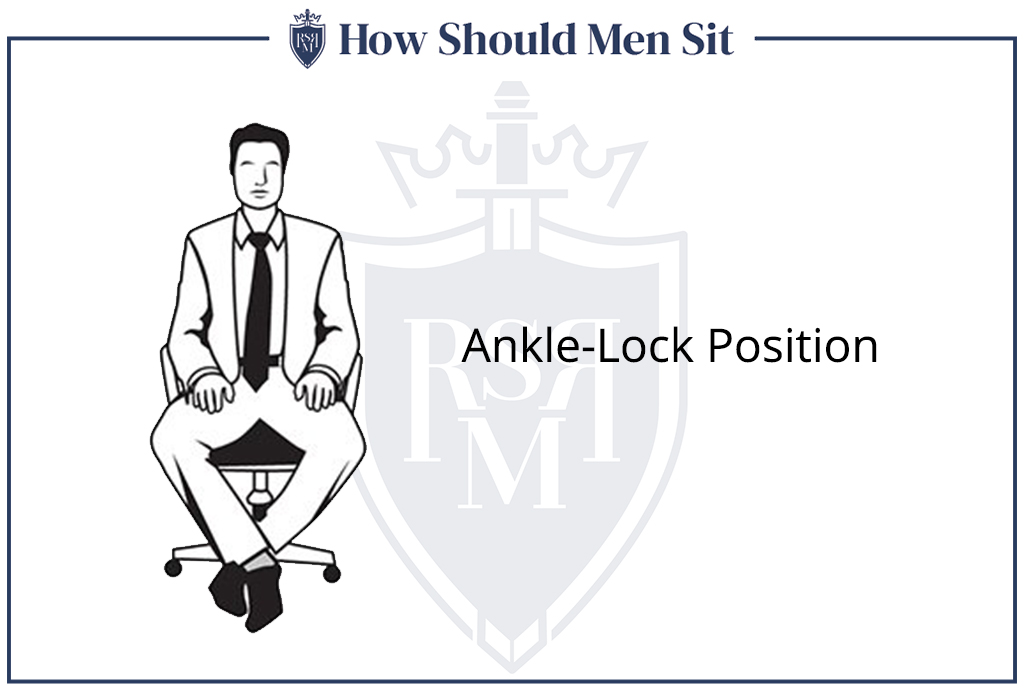 man sitting ankle-lock position
