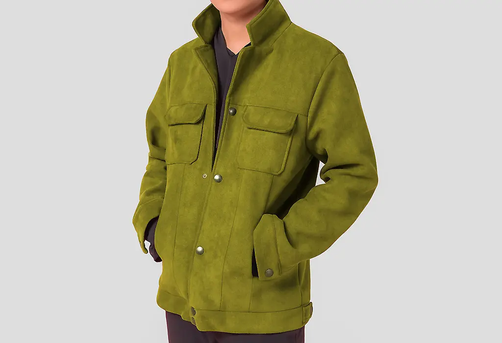 military style overshirt looking like jacket