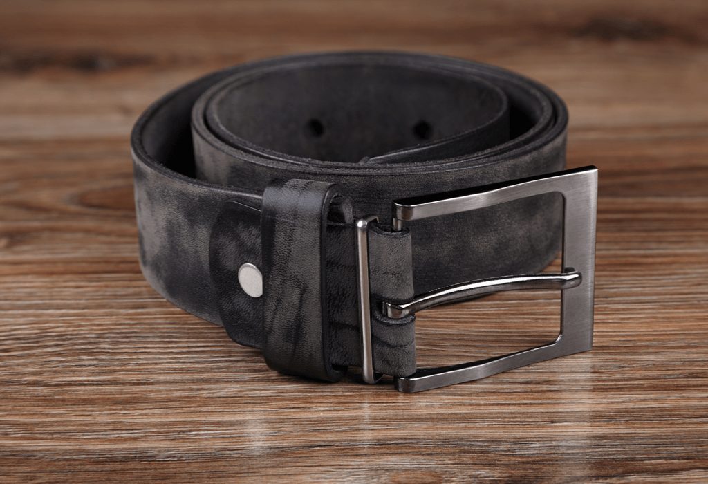 Suede black belt