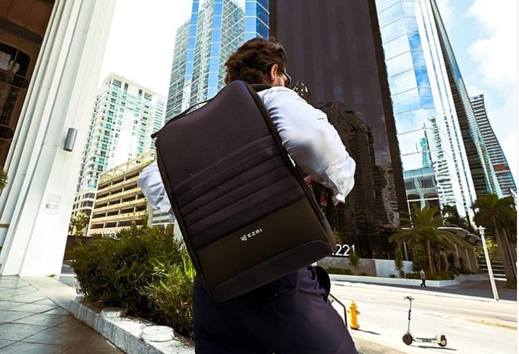 businessman wearing backpack for men