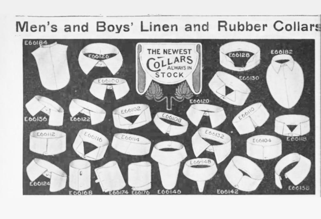 advert for different collars in black and white 