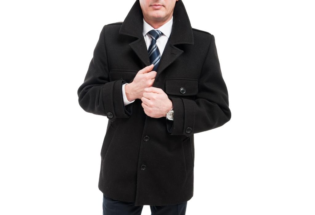 man wearing overcoat