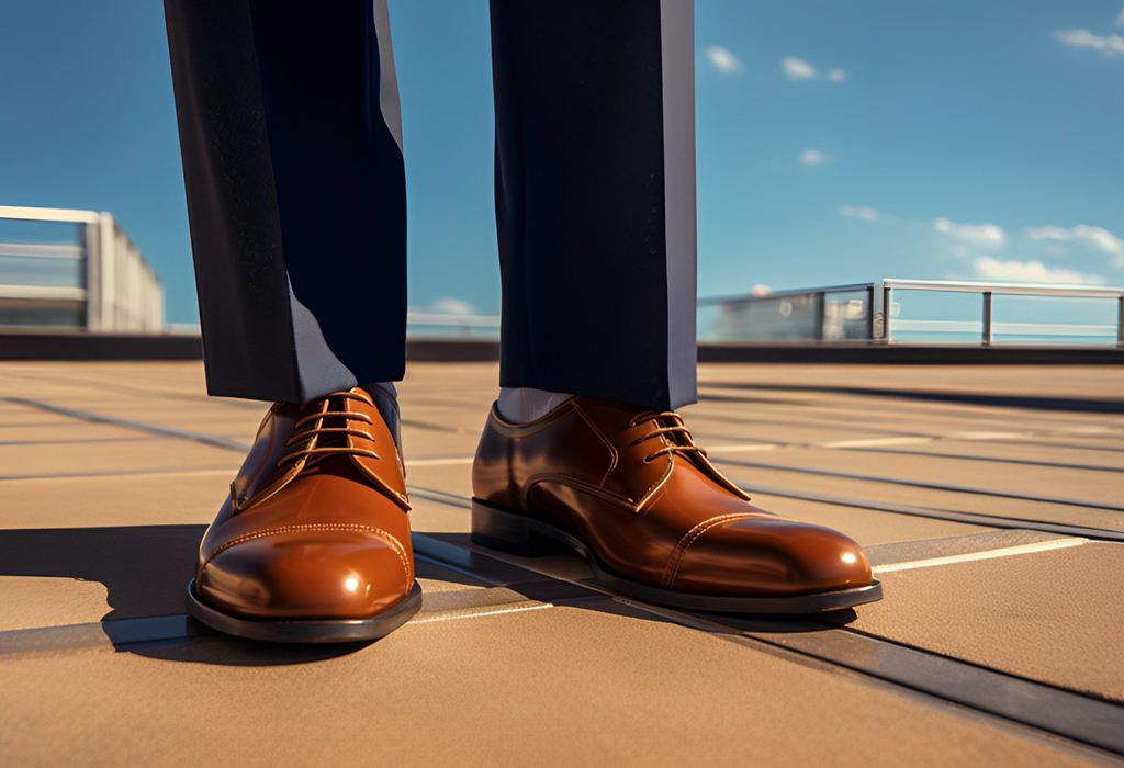 matching dress shoes and suit