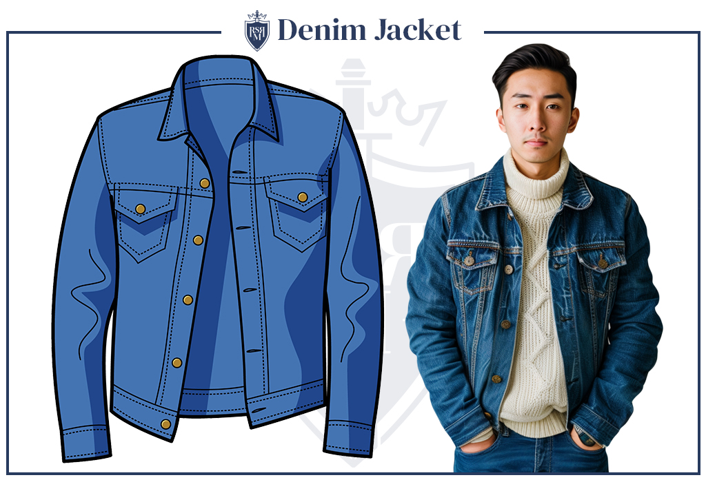 denim jacket infographic