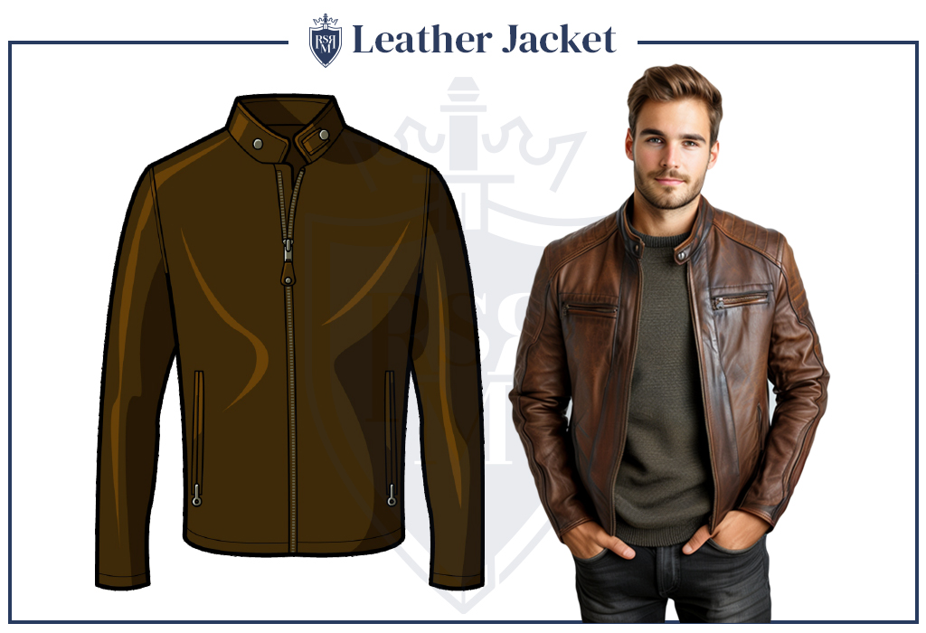 leather jacket infographics