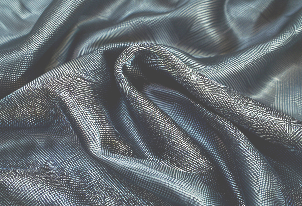 closeup of sharkskin fabric