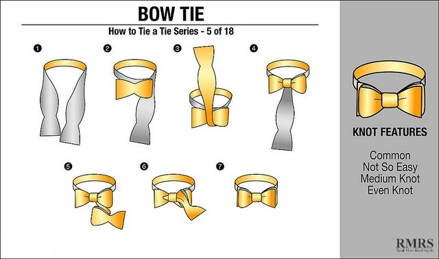 how to tie a tie: bow tie knot