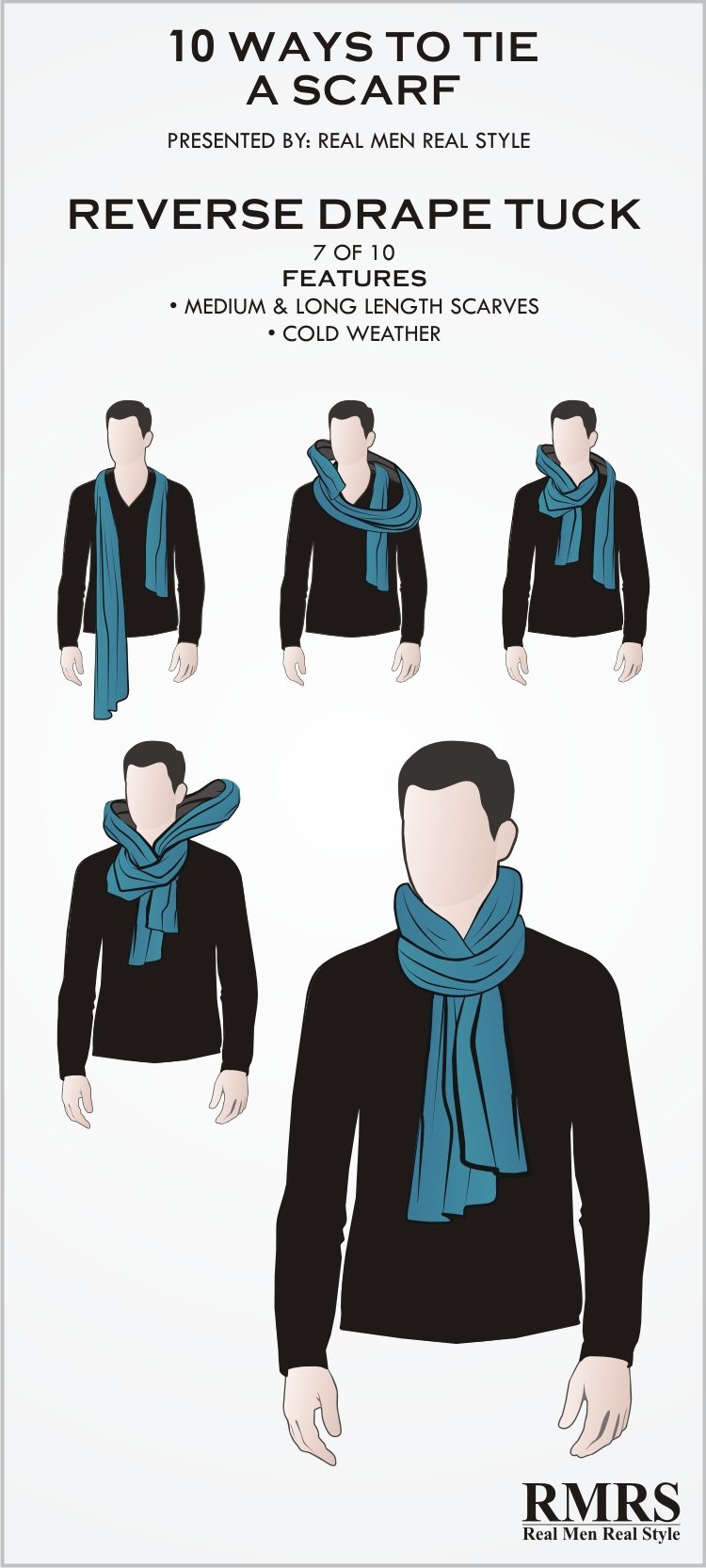 how to tie a scarf men
