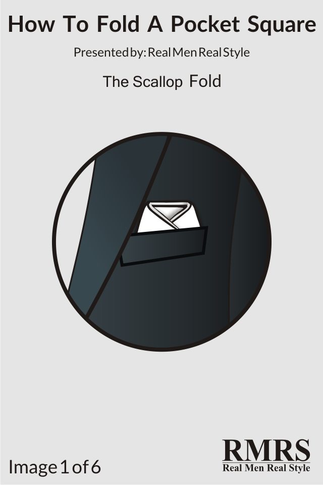 scallop pocket square fold tutorial