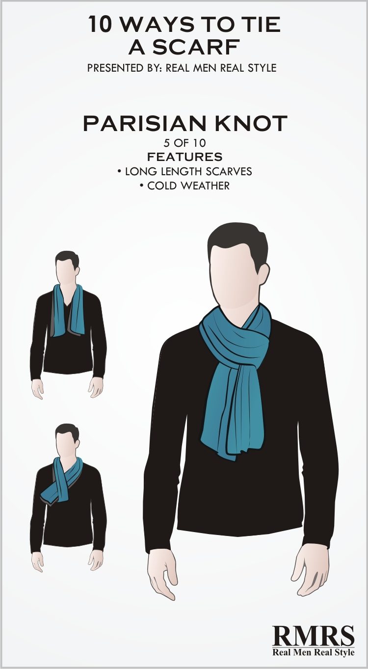 ways to tie a scarf - parisian knot